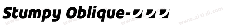 Stumpy Oblique字体转换